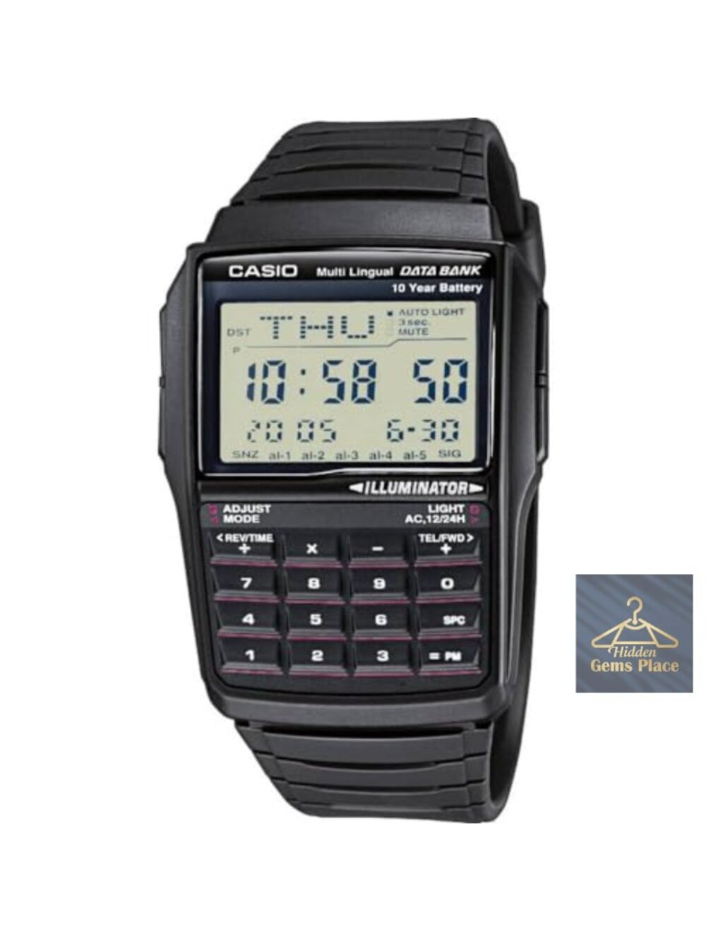 Unisex Digital Watch Quartz Movement Resin Bracelet Calculator Collection